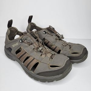 Teva Kimtah mens outdoor Dark Green Brown Sandals size 7.5